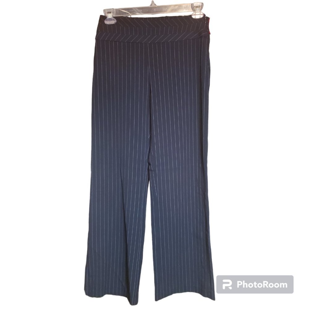 Navy pinstripe pant